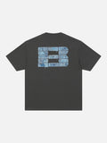 Oversized Denim-Effect Graphic Tee