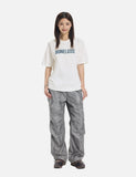 DAXUEN Oversized Denim-Effect Graphic Tee