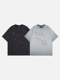 DAXUEN Vintage short-sleeve T-shirt with distressed graphic