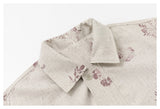 DAXUEN light beige botanical print utility jacket