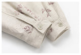 DAXUEN light beige botanical print utility jacket