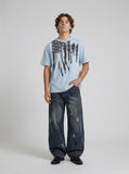 DAXUEN Boundless Brushstroke Flag T-Shirt — model photo