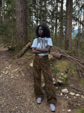 DAXUEN Boundless Brushstroke Flag T-Shirt — model photo