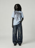 DAXUEN Boundless Brushstroke Flag T-Shirt — model photo