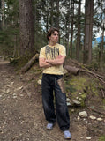 DAXUEN Boundless Brushstroke Flag T-Shirt — model photo
