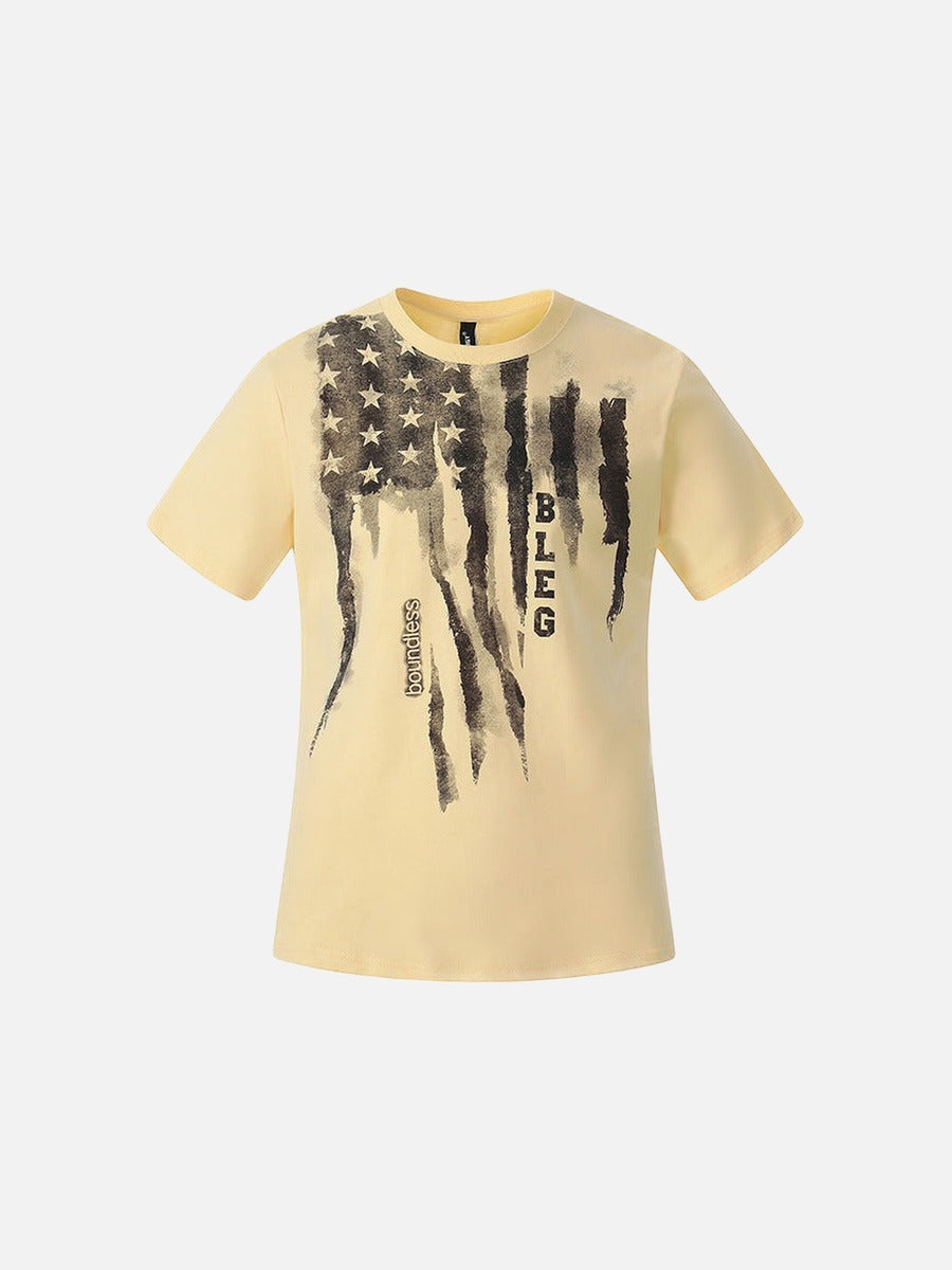 DAXUEN Boundless Brushstroke Flag T-Shirt
