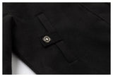 DAXUEN black oversized jacket with silver buttons