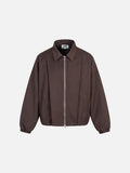 Boxy Brown Casual Jacket with Studs