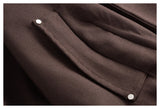DAXUEN dark brown boxy casual jacket with studs