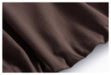 DAXUEN dark brown boxy casual jacket with studs