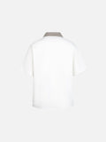 DAXUEN Boxy short-sleeve polo shirt with houndstooth collar