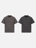 DAXUEN Boxy striped short-sleeve T-shirt with raw edges
