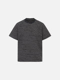 DAXUEN Boxy striped short-sleeve T-shirt with raw edges