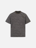 DAXUEN Boxy striped short-sleeve T-shirt with raw edges