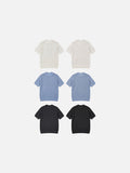 DAXUEN dark grey breathable open-knit short-sleeve top