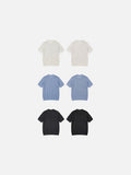 DAXUEN dark grey breathable open-knit short-sleeve top
