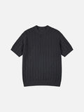 Breathable Open-Knit Short-Sleeve Top