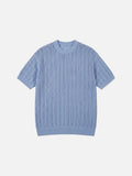 Breathable Open-Knit Short-Sleeve Top