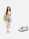 DAXUEN bright red suede minimalist sneakers