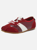 DAXUEN bright red suede minimalist sneakers