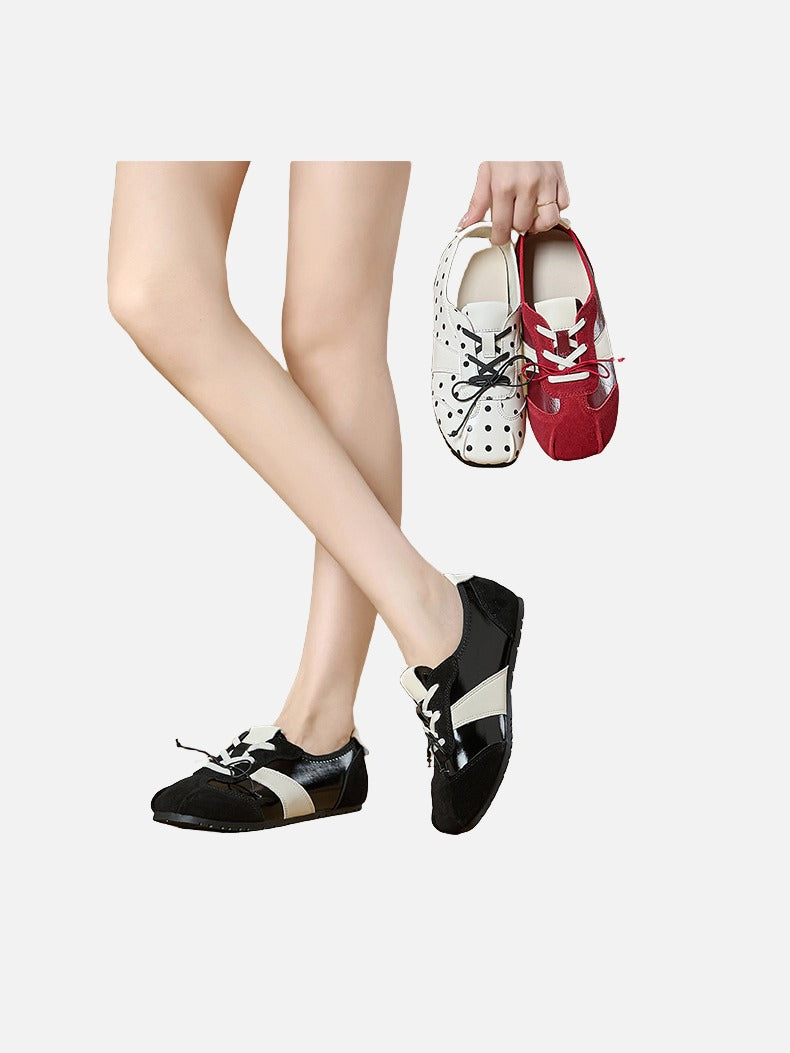 DAXUEN bright red suede minimalist sneakers