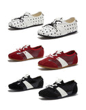 DAXUEN bright red suede minimalist sneakers