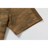 DAXUEN brown camouflage graphic oversized t-shirt