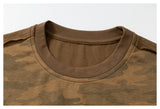 DAXUEN brown camouflage graphic oversized t-shirt