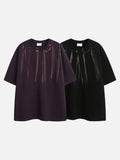 DAXUEN black oversized brushstroke print t-shirt