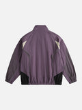 Muted Purple Color-Blocked Track Jacket