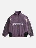 Muted Purple Color-Blocked Track Jacket