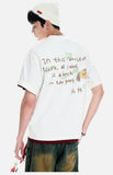 DAXUEN Oversized Sketch Dog Graphic Tee