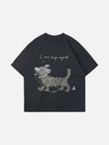 Oversized Sketch Dog Graphic Tee