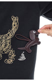 DAXUEN Oversized Sketch Dog Graphic Tee