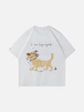 Oversized Sketch Dog Graphic Tee
