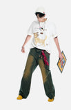 DAXUEN Oversized Sketch Dog Graphic Tee