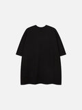 DAXUEN Oversized short-sleeved graphic T-shirt with urban print