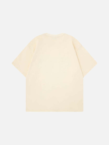 DAXUEN Butterfly graphic crew neck t-shirt