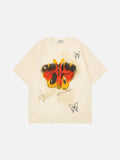 DAXUEN Butterfly graphic crew neck t-shirt