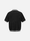 Ribbed Knit Polo Shirt - Relaxed Fit