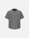 Ribbed Button Detail Tee - T-Shirt