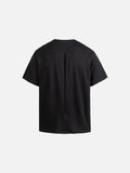 Boxy V-Neck T-Shirt with Snap Button