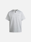 Boxy V-Neck T-Shirt with Snap Button