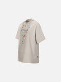 DAXUEN Oversized short-sleeve t-shirt with button graphic