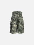 DAXUEN Wide-leg camouflage cargo shorts with multiple pockets