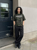 DAXUEN Relaxed-fit camouflage short-sleeved T-shirt — model photo