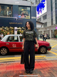 DAXUEN Relaxed-fit camouflage short-sleeved T-shirt — model photo
