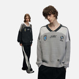 DAXUEN Oversized knitted sweater with camouflage pattern