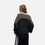 DAXUEN Oversized knitted sweater with camouflage pattern