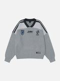 DAXUEN Oversized knitted sweater with camouflage pattern